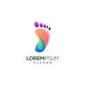 Colorful foot logo design,vector,illustration ready to use