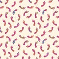 Colorful foot prints seamless pattern background