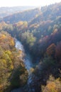 Colorful forest river landscape at autumn Royalty Free Stock Photo