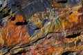 Colorful formations of rocks stacked over the hundreds of years