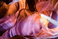 Upper Antelope Canyon in the Navajo Reservation Page Northern Arizona. Spectacular and most famous slot canyon in the world. Royalty Free Stock Photo