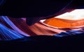 Antelope Canyon in the Navajo Reservation Page Northern Arizona. Famous slot canyon. Royalty Free Stock Photo
