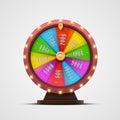 Colorful fortune wheel. on white background.