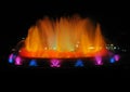 Colorful fountain in Barcelona Royalty Free Stock Photo