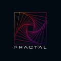 Colorful Fractal Abstract Shape Symbol