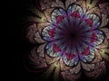 Colorful fractal flower