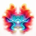 Colorful Abstract Paper Sculpture: Minimalistic Symmetry And Gradient Color Blends