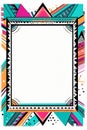 a colorful frame with an abstract design on it Royalty Free Stock Photo