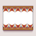 Colorful frame with autumn leaves borders