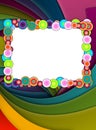 Colorful Frame on Bright Background