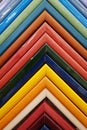 Colorful frames molding samples of picture. background texture Royalty Free Stock Photo