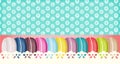 Colorful france macarons banner