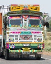 Colorful Freight Truck in India, Travel to Asia