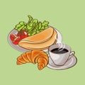 Colorful French Breakfast Template