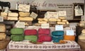 Colorful french cheese at the market in Arles Royalty Free Stock Photo