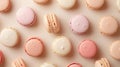 The colorful French macarons.AI generated image Royalty Free Stock Photo