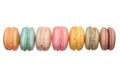 Colorful French Macarons isolated Royalty Free Stock Photo