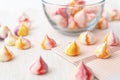 Colorful French meringue cookies Royalty Free Stock Photo