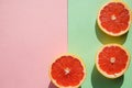 Colorful fresh citrus fruit on pastel background. blood orange, grapefruit. Fruit background. Summer food concept Royalty Free Stock Photo