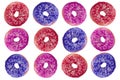 Colorful fresh doughnuts Royalty Free Stock Photo
