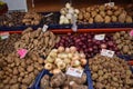 Colorful fresh fruits on the local market Mercado de Nuestra Senora de Africain in Santa Cruz in Tenerife, Europe Royalty Free Stock Photo