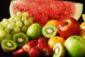 Colorful fresh group of fruits Royalty Free Stock Photo