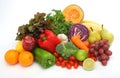 Colorful fresh group of vegetables and fruits