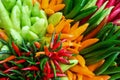 Colorful fresh peppers. Royalty Free Stock Photo