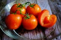 Colorful fresh tomatoes ready to eat Royalty Free Stock Photo