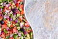 Colorful fresh Turkish shepherd salad