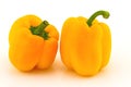 Colorful of fresh yellow sweet bell pepper (capsicum) isolate on white background Royalty Free Stock Photo