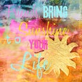 Colorful Friends Quote Artwork With Sun