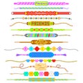 Colorful Friendship bands