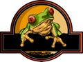 colorful frog mascot logo design vector illustration Royalty Free Stock Photo