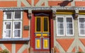 Colorful front door in historic city Lauenburg