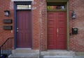 Colorful front doors Royalty Free Stock Photo