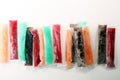 Colorful frozen fruit bar ice pops Royalty Free Stock Photo