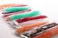 Colorful frozen fruit bar ice pops Royalty Free Stock Photo