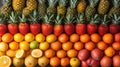Colorful fruit arrangement Royalty Free Stock Photo