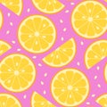 Colorful fruit background. Repeating oranges.