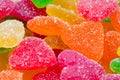 Colorful fruit candy in sugar