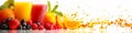 A colorful fruit drink Royalty Free Stock Photo