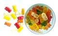 Colorful fruit gum candy bears