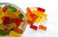 Colorful fruit gum candy bears