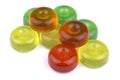 Colorful fruit hard sugar candies, boiled sweeties or sugar plum