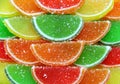 Colorful fruit jellies Royalty Free Stock Photo