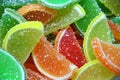 Colorful fruit jellies Royalty Free Stock Photo