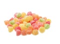 Sour colorful fruit jelly bonbons