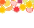 Colorful fruit jelly candies. Royalty Free Stock Photo