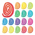 vector colorful fruit jelly Royalty Free Stock Photo